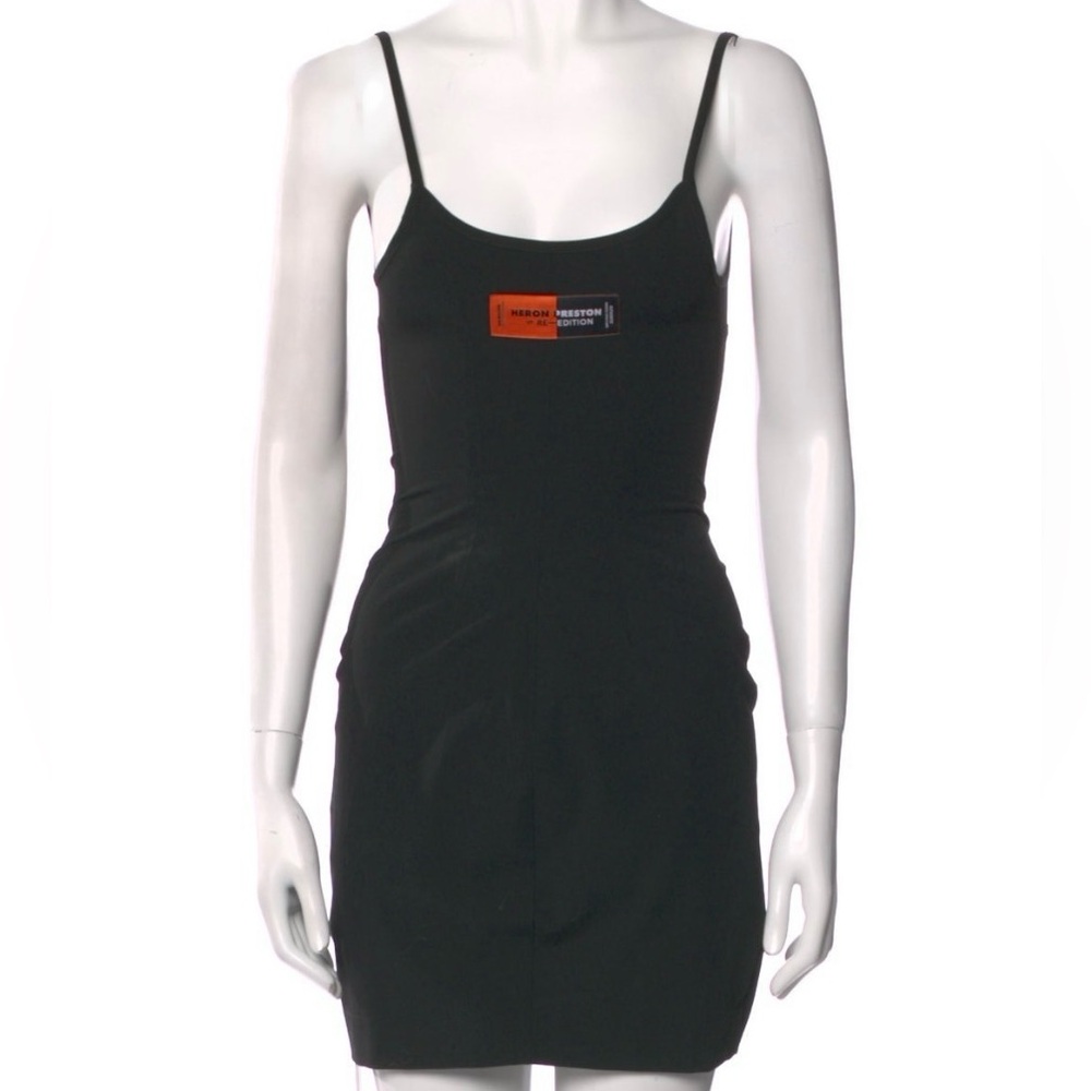 Heron Preston Black and Red Bodycon Mini Dress